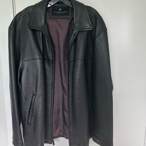 Kenneth Cole Men’s Black Leather Jacket, Size L